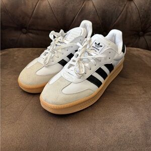 Adidas Samba XLG White and Black Sneakers with Gum Sole US Men’s Size 13
